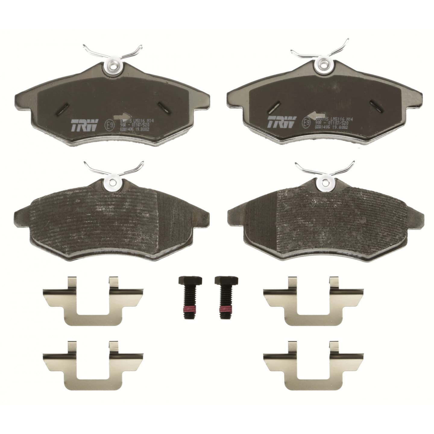 Brake pad set, front — Citroen C2, C3