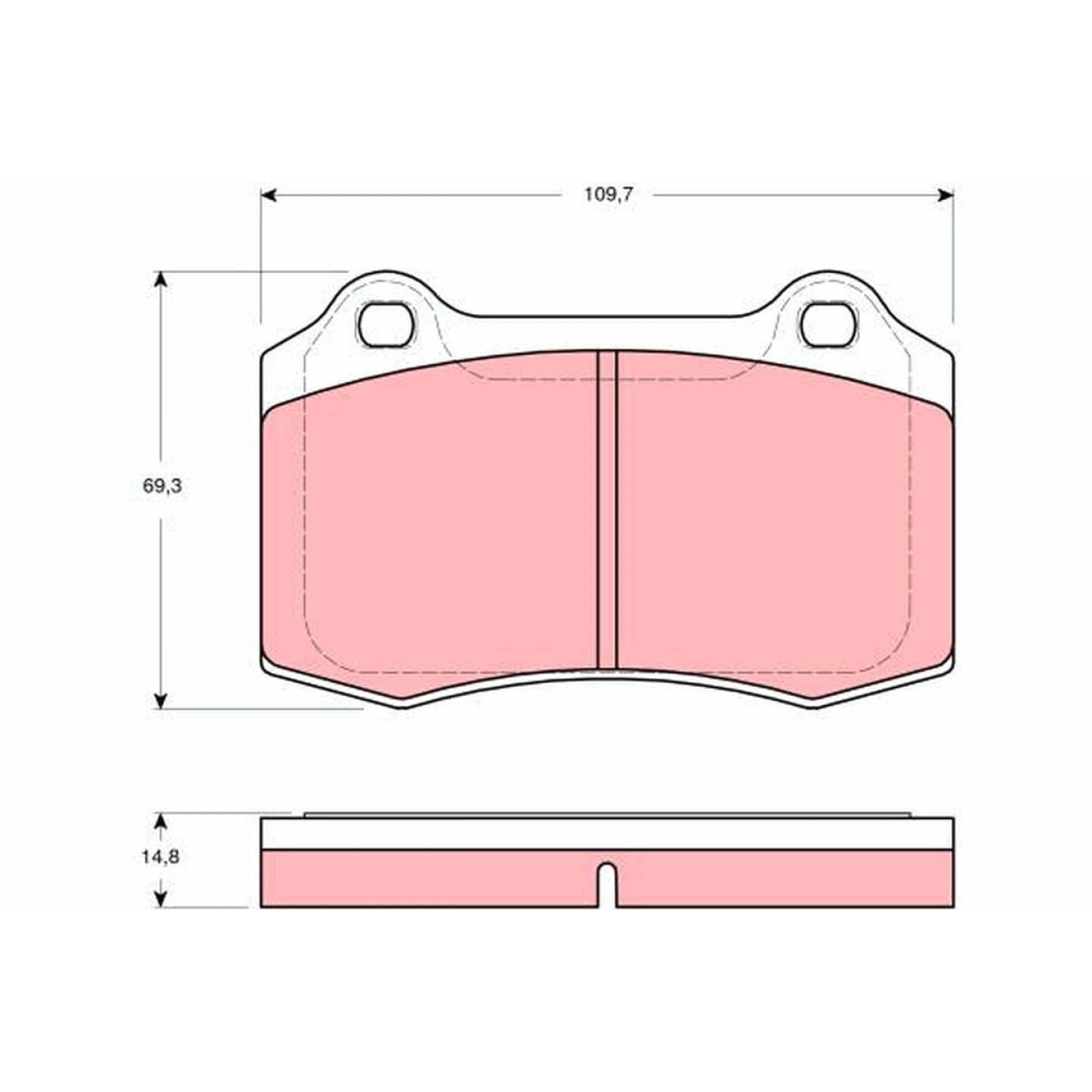 Brake pad set, front or rear — Citroen DS3, Jaguar S-Type, XJR, XK8