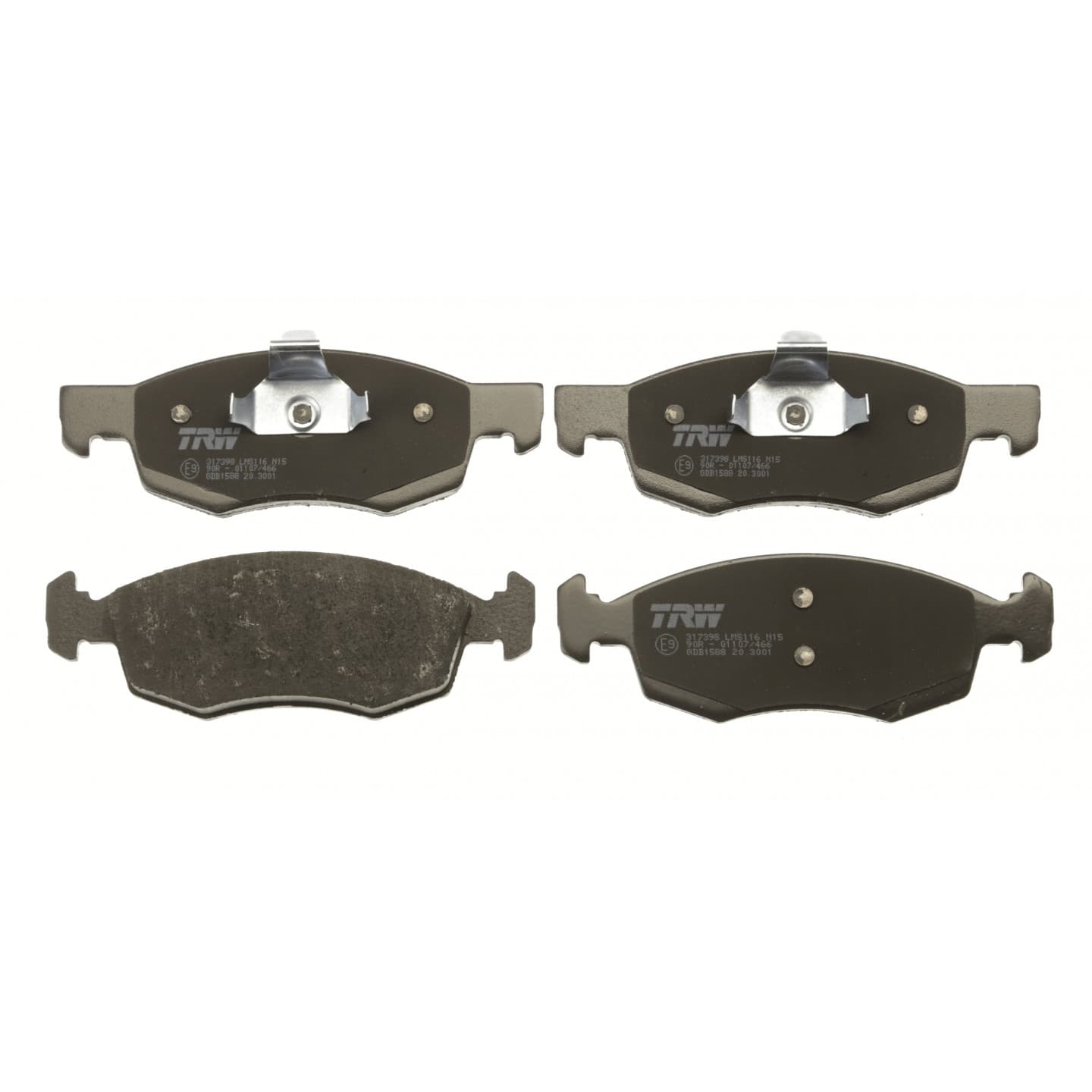 Brake pad set, front — Fiat Doblo, Palio, Siena, Uno, Nissan NP200