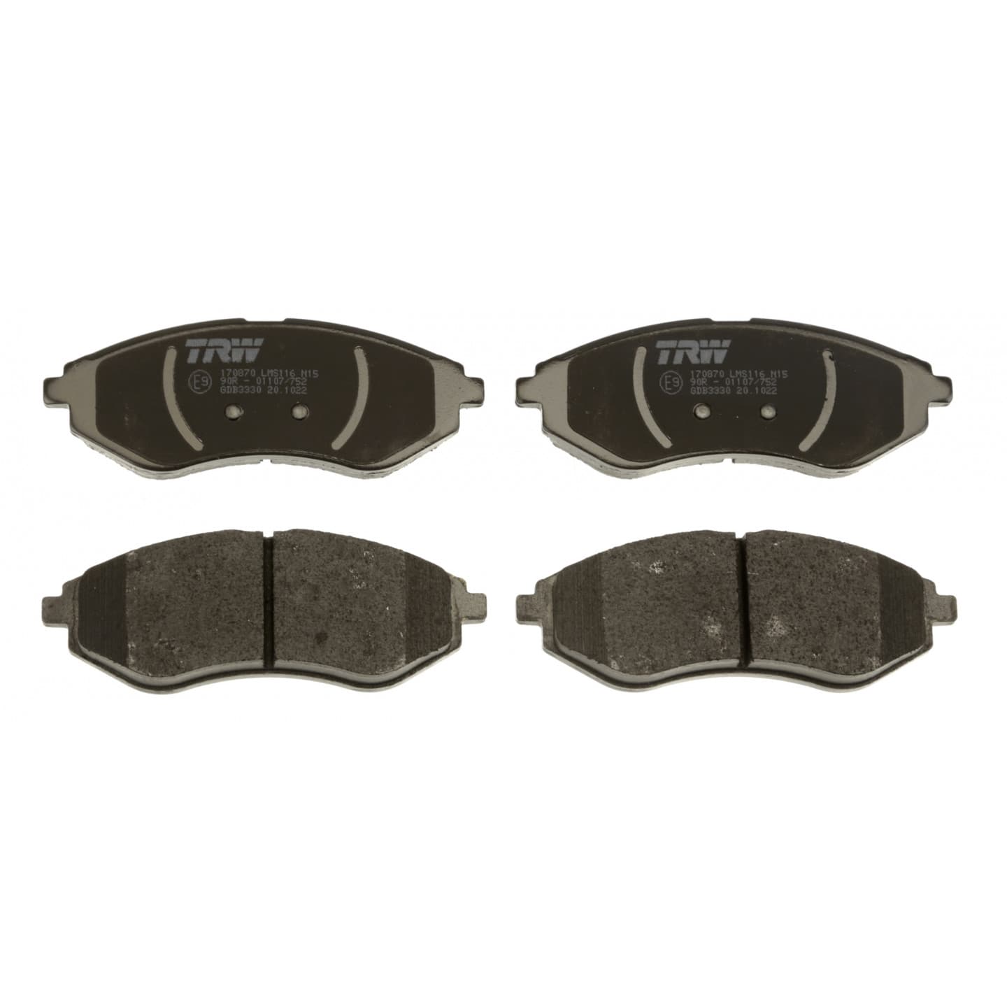 Brake pad set, front — Chevrolet Aveo, Sonic