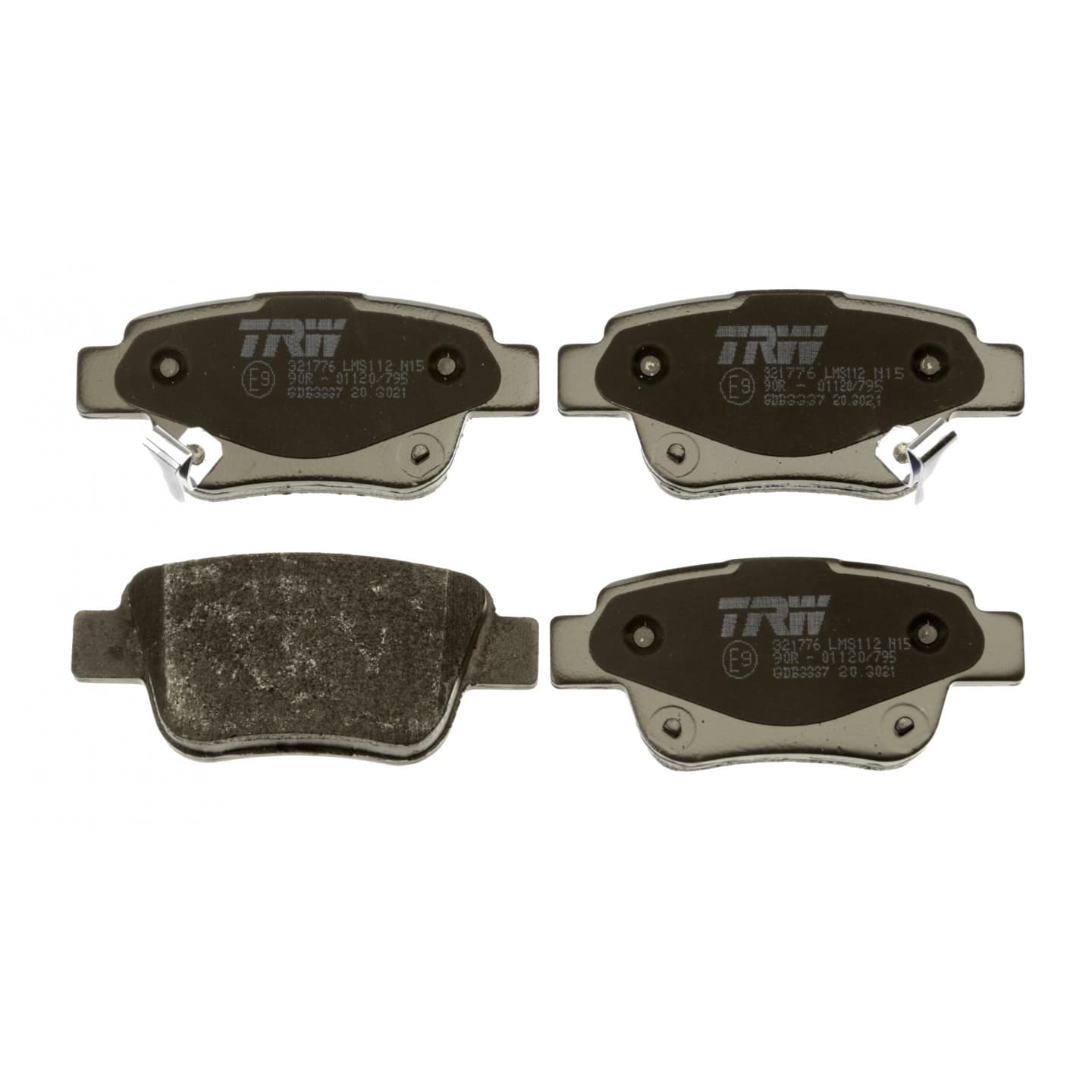 Brake pad set, rear — Toyota Avensis, Corolla Verso