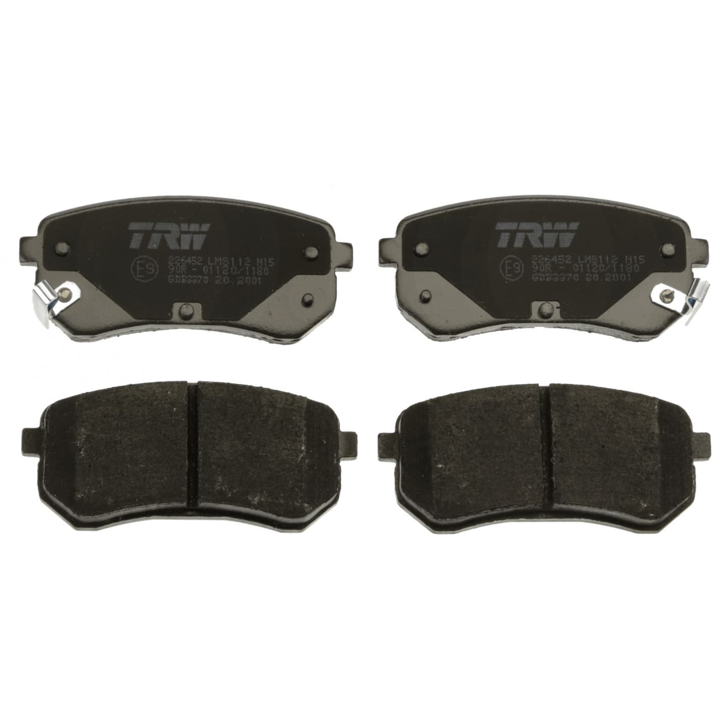 Brake pad set, rear — Hyundai i10, Kia Picanto
