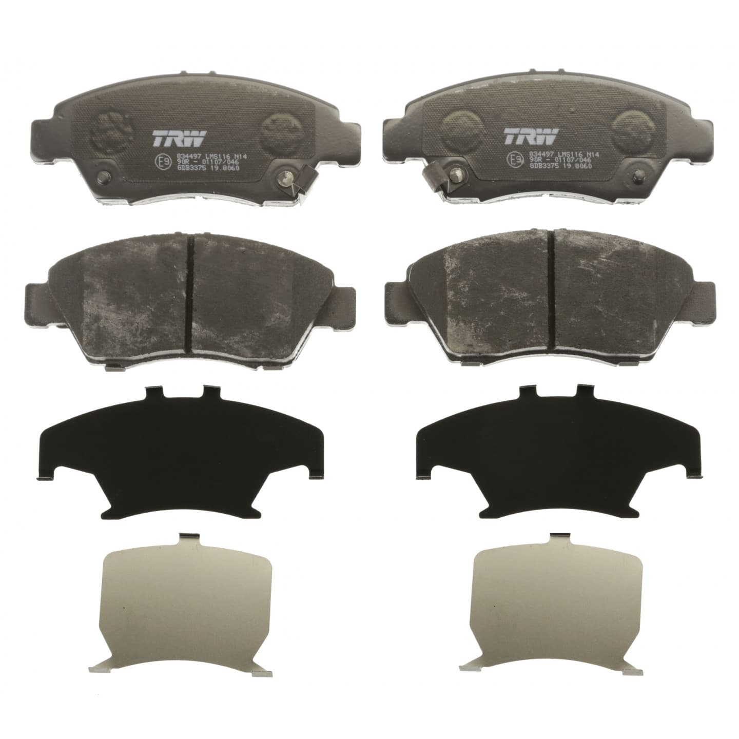 Brake pad set, front — Honda Ballade V/VI, Civic, Jazz II/III