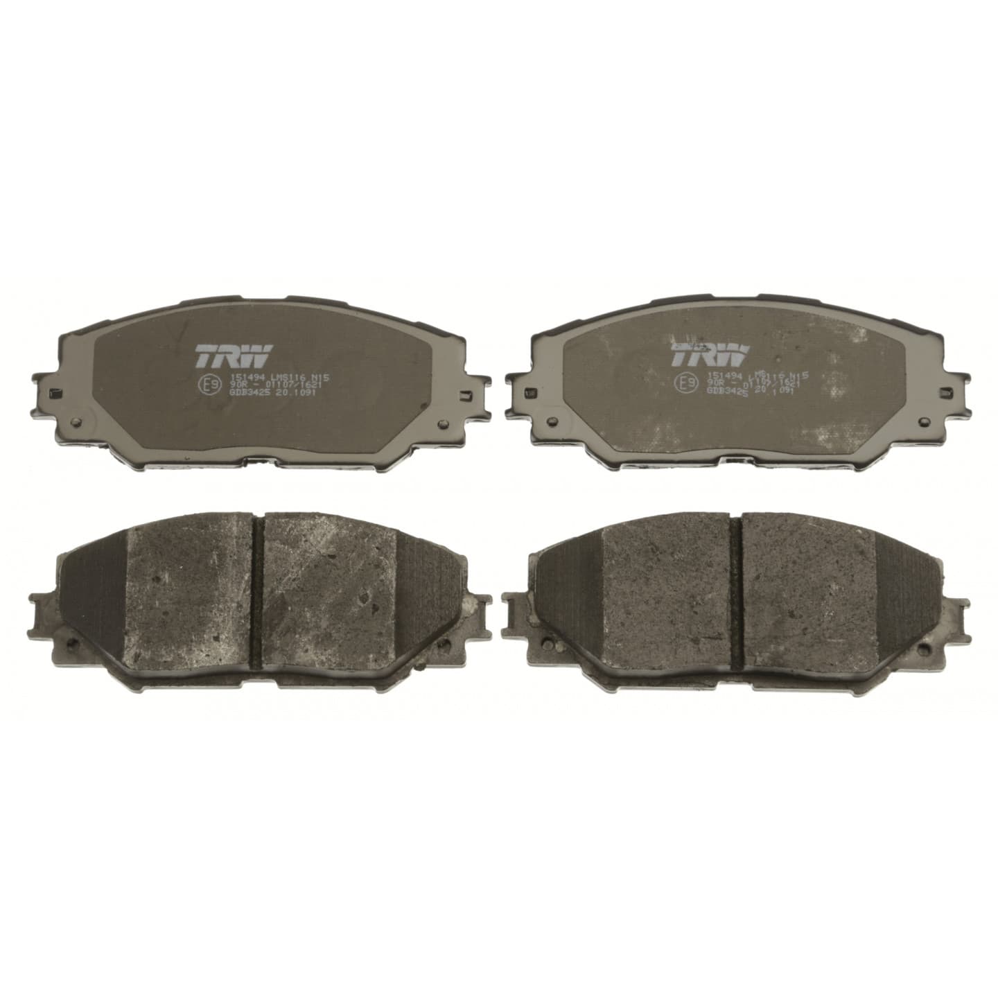 Brake pad set, front — Toyota Auris, Corolla, RAV4