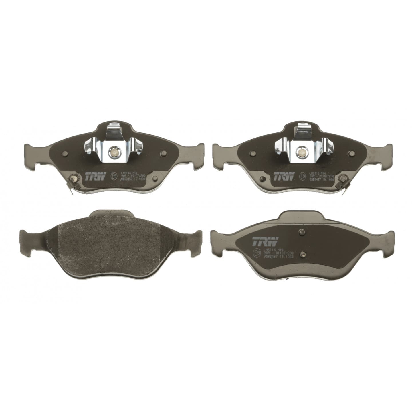 Brake pad set, front — Toyota Verso, Yaris
