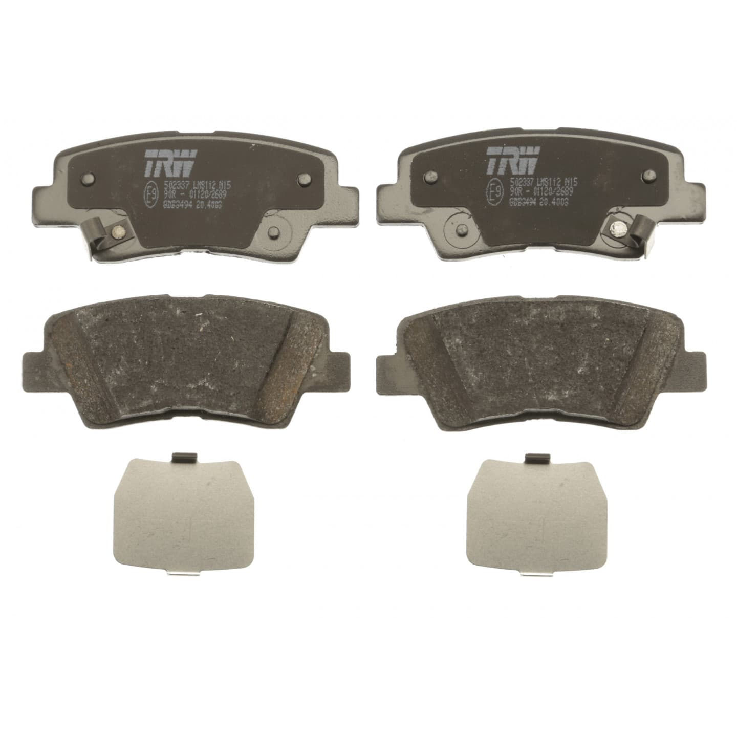 Brake pad set, rear — Hyundai Accent, Elantra, i20, i30, Kia Rio, Soul
