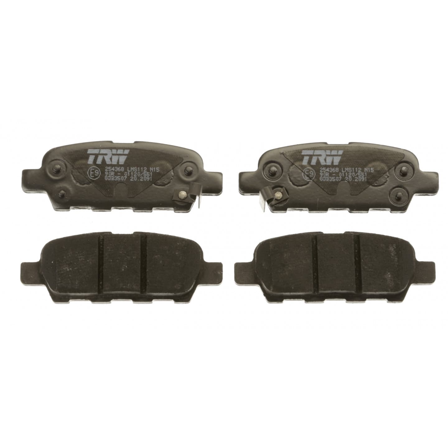 Brake pad set, rear — Nissan Cube, Juke, Murano, Qashqai, Tiida
