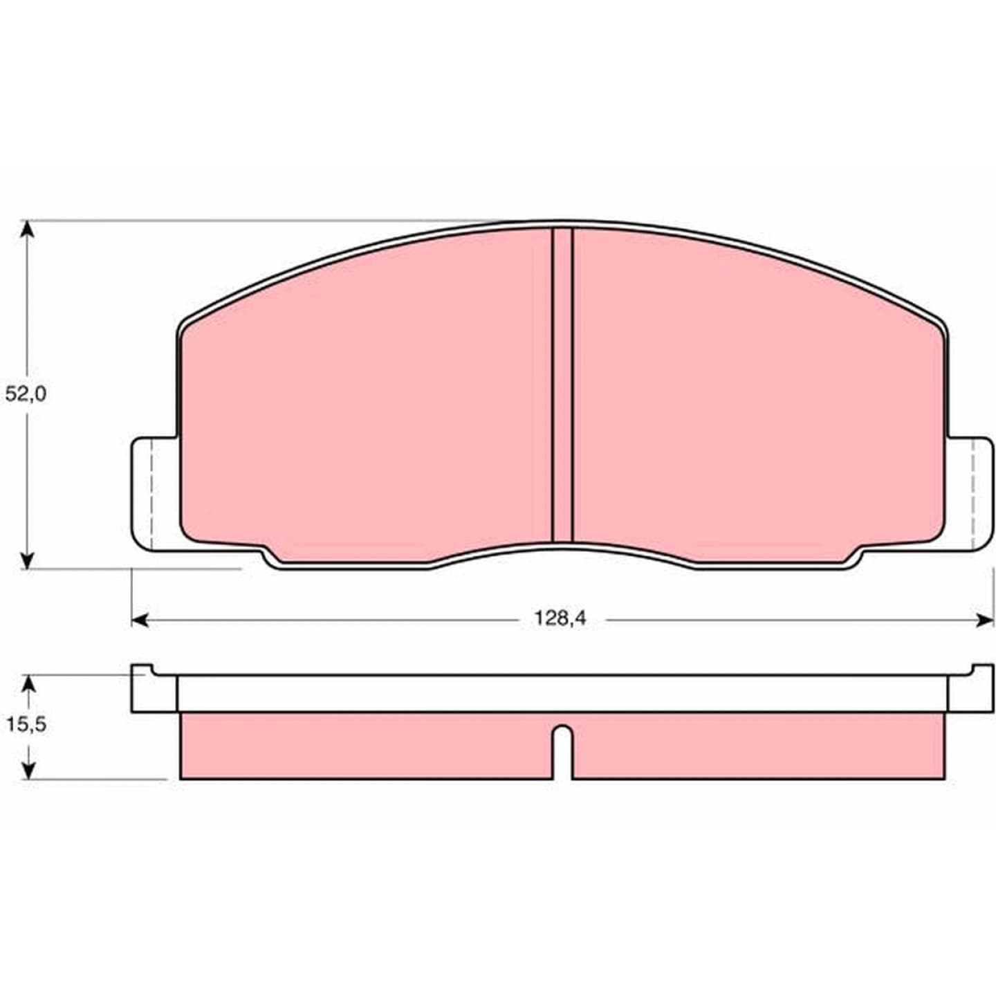 Brake pad set, front — Toyota Condor, Stallion, Venture