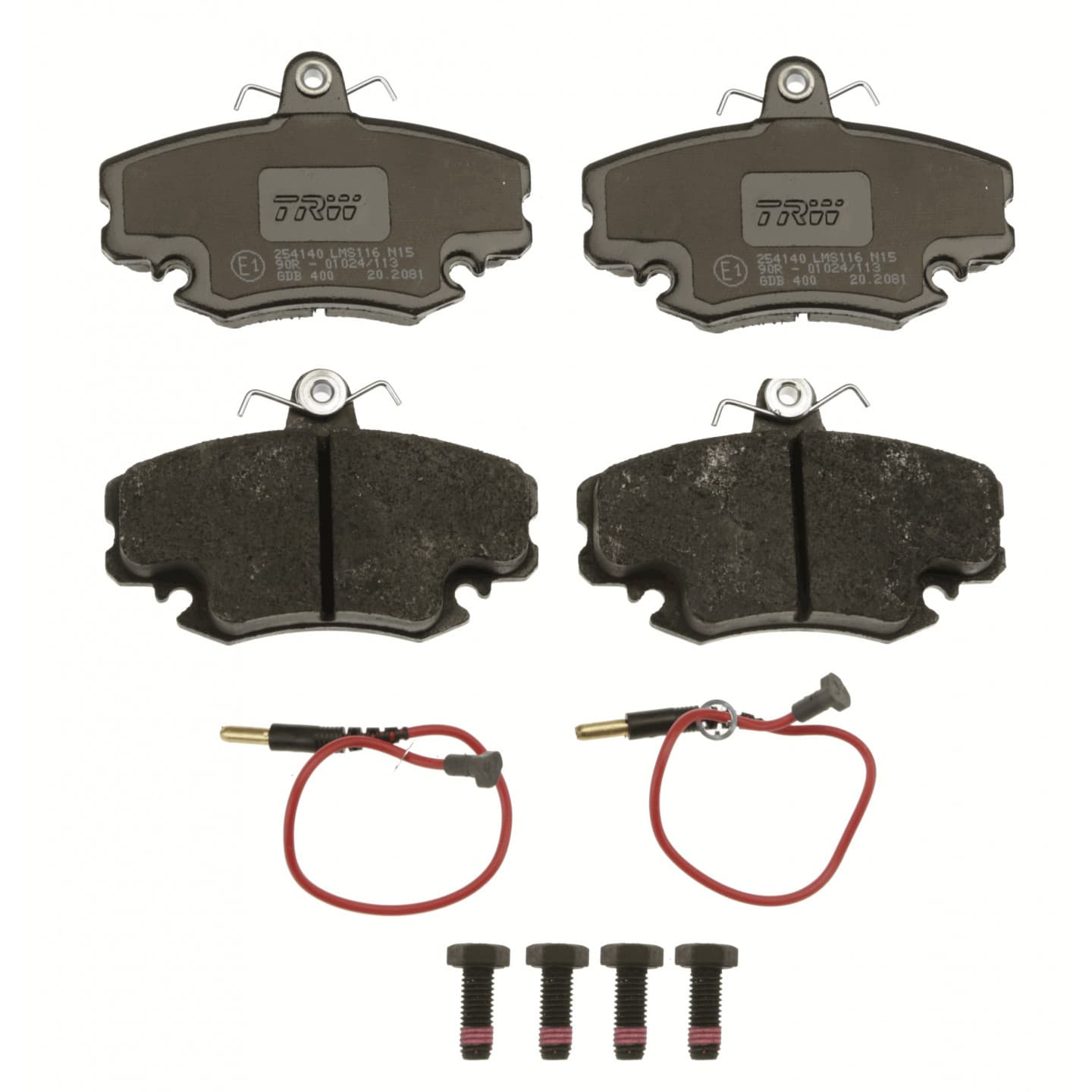 Brake pad set, front — Renault Clio I/II, Megane I, Sandero