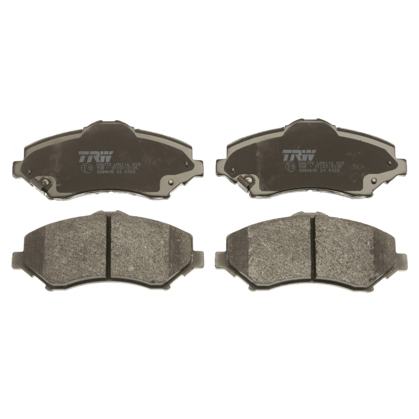 Brake pad set, front — Chrysler Grand Voyager, Dodge Journey