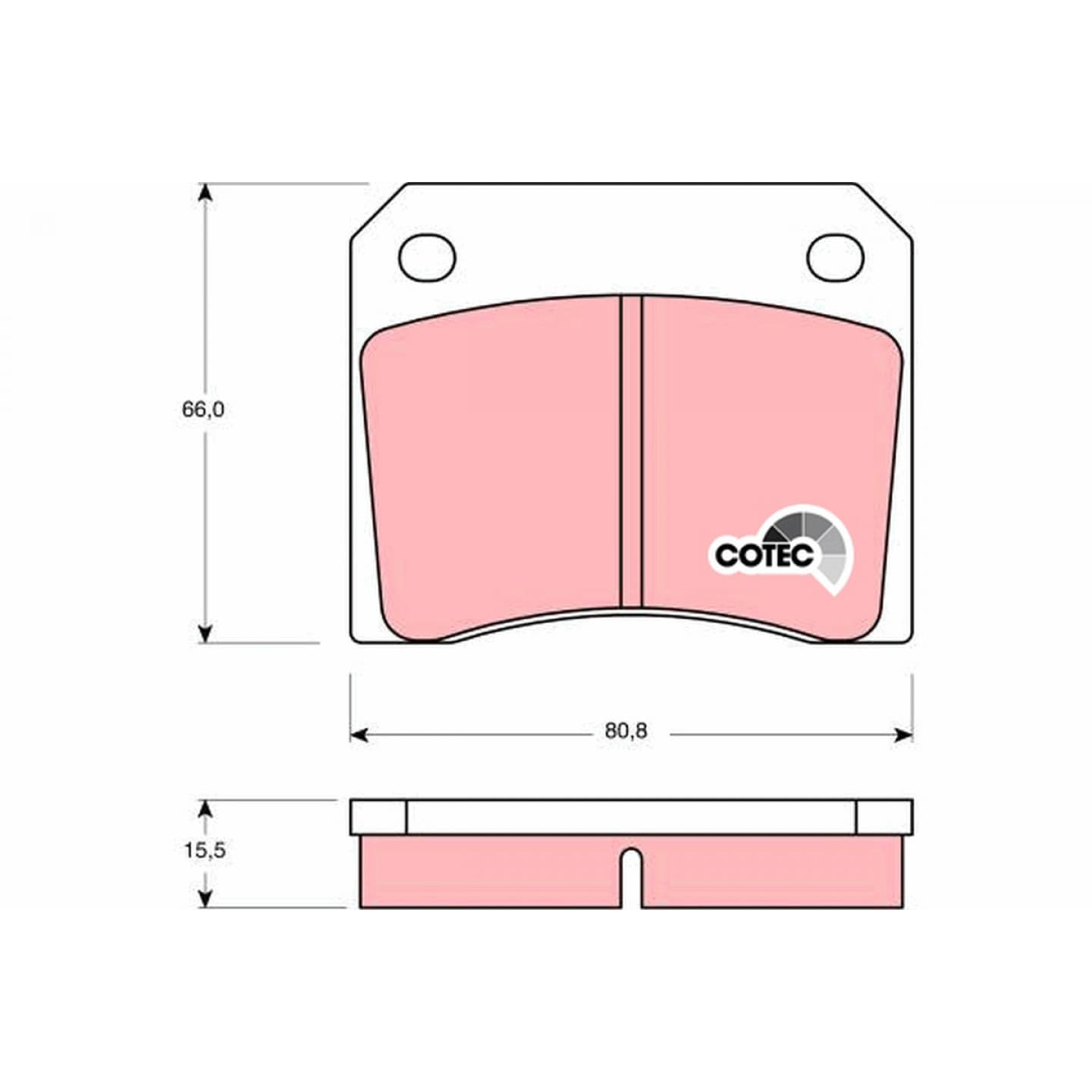 Brake pad set, rear — Aston Martin Vantage, Virage, Jaguar E-Type, XJ6