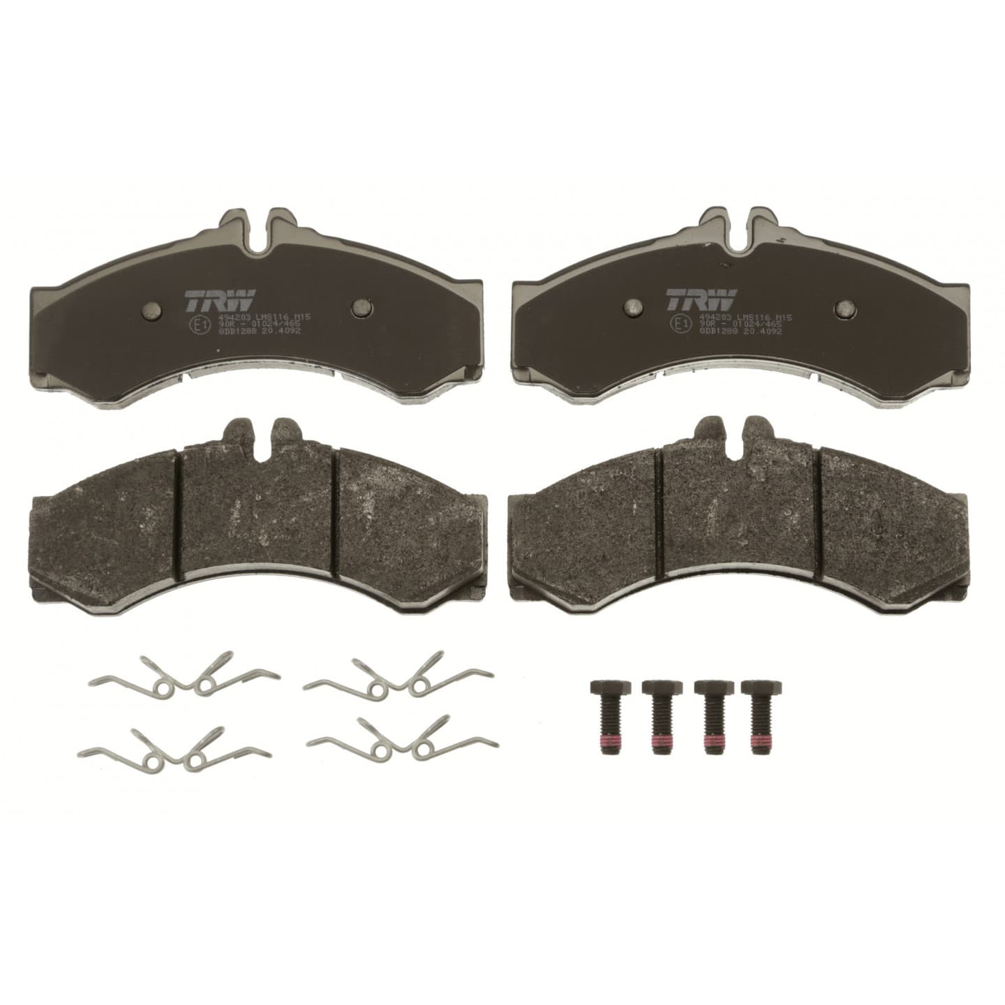 Brake pad set, front or rear — Mercedes-Benz Sprinter, Volkswagen LT