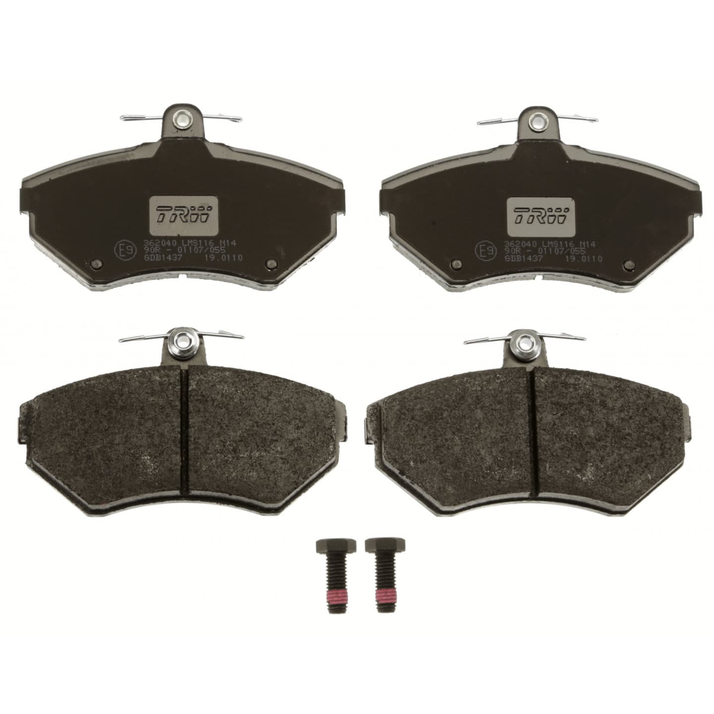 Brake pad set, front — Volkswagen Caddy, Golf III, Jetta II, Polo