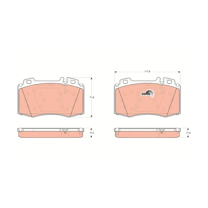 Brake pad set, front — Mercedes-Benz M-Class (W163), S-Class (W220)