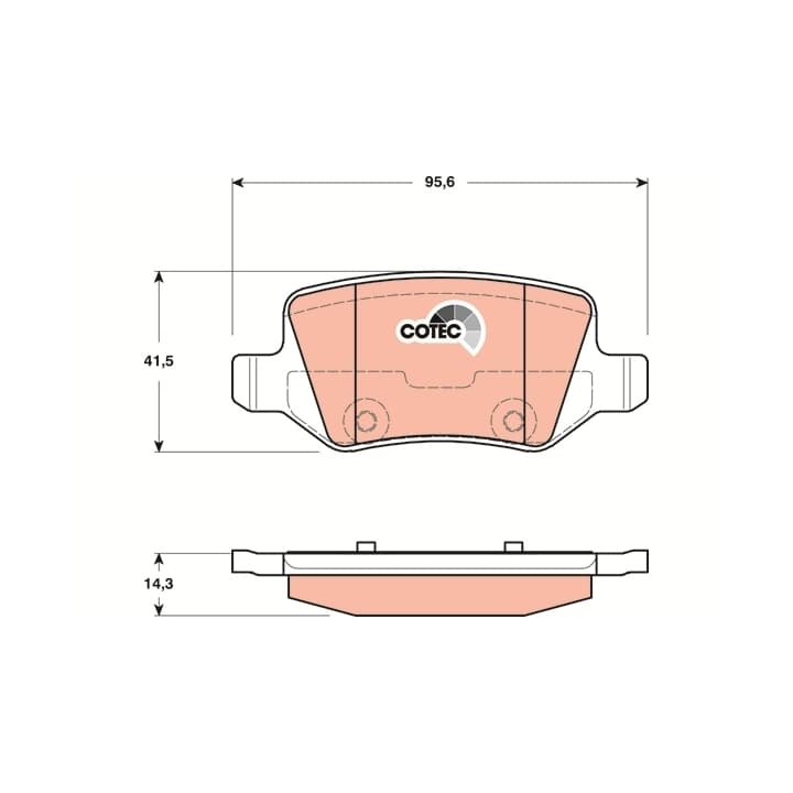 Brake pad set, rear — Mercedes-Benz A-Class (W168/W169), B-Class (W245)