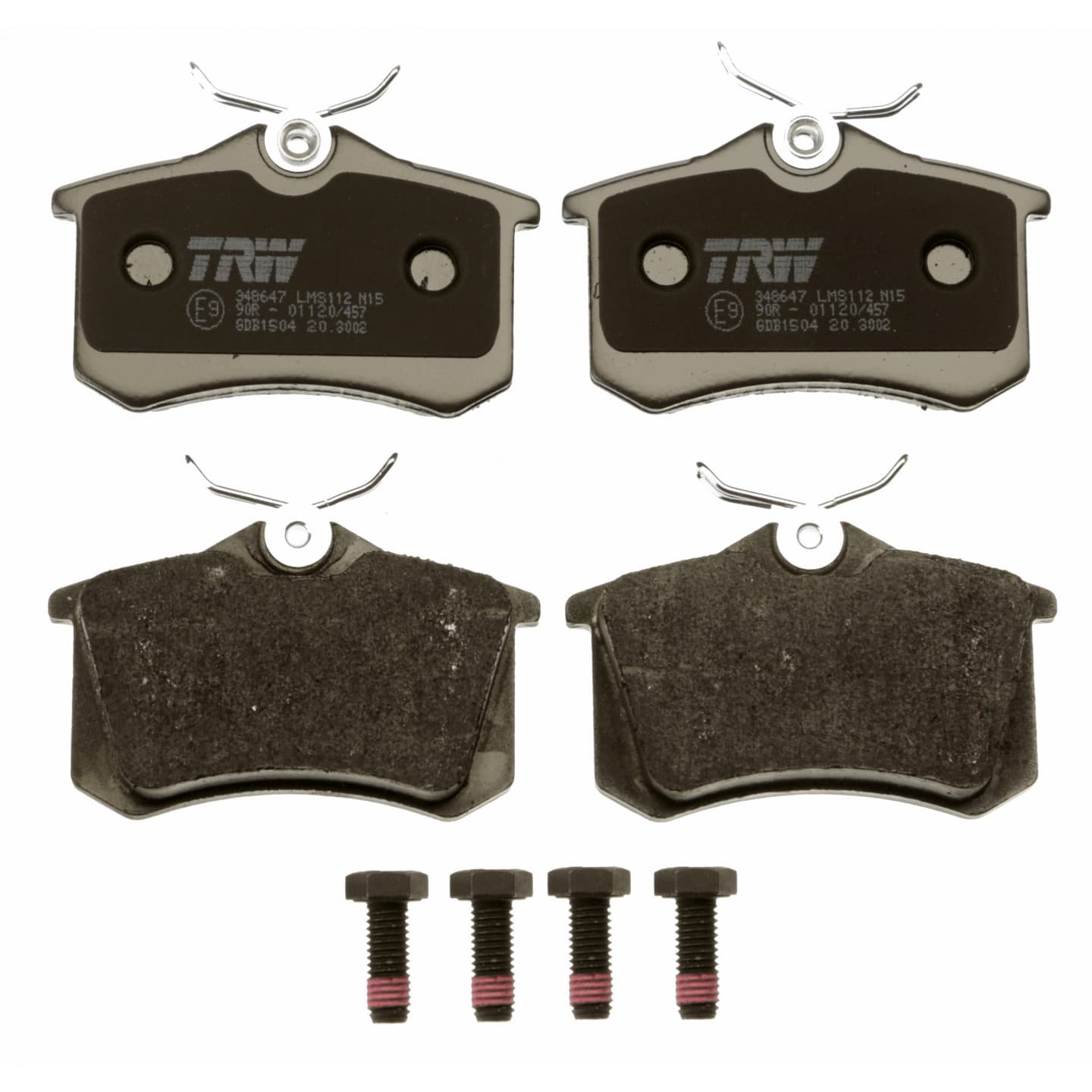 Brake pad set, rear — Citroen C2/C3, Peugeot 1007, 307, 807, Partner