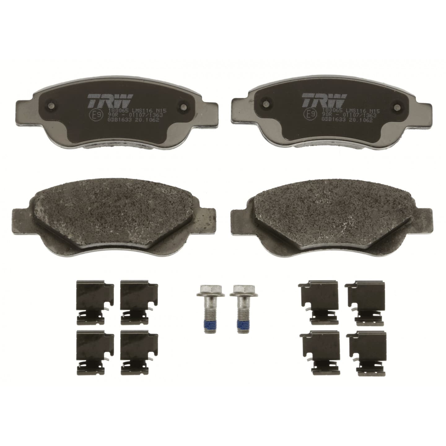 Brake pad set, front — Citroen C1, Peugeot 107/108, Toyota Aygo