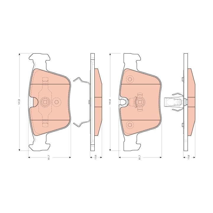 Brake pad set, rear — Mercedes-Benz M-Class AMG (W164), S-Class (W221)