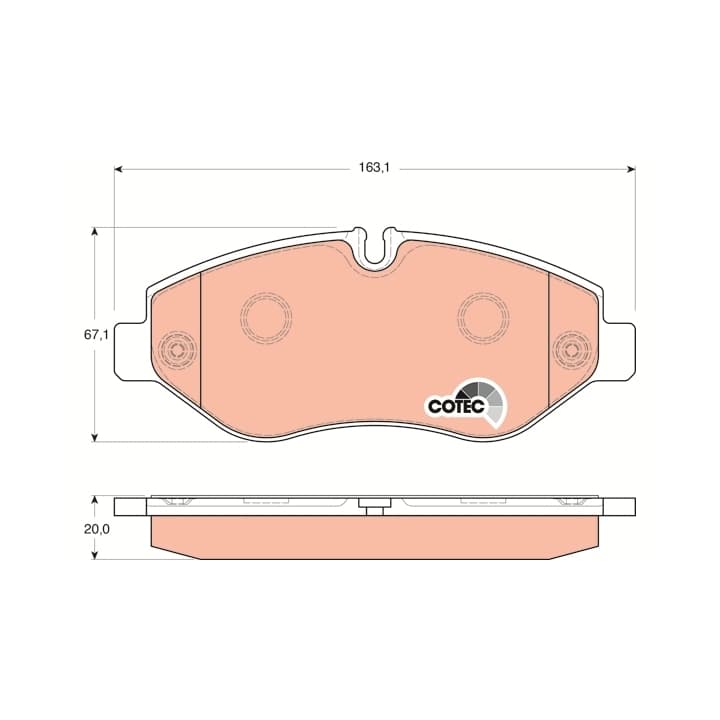 Brake pad set, front — Iveco Daily IV/V