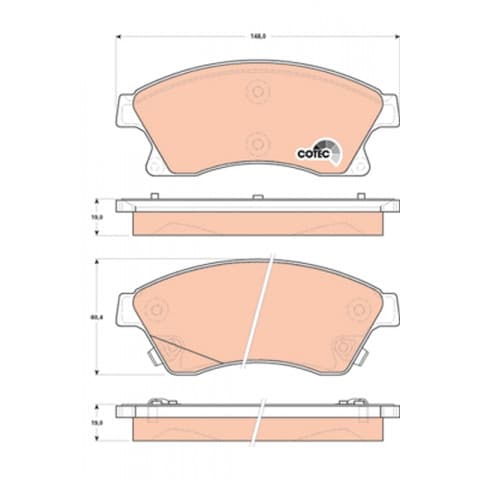 Brake pad set, front — Chevrolet Aveo, Cruze, Sonic, Opel Astra J