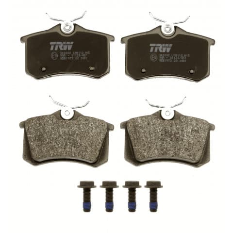 Brake pad set, rear — Citroen C3, C4, DS3, Peugeot 207/208/2008, Volkswagen CrossPolo