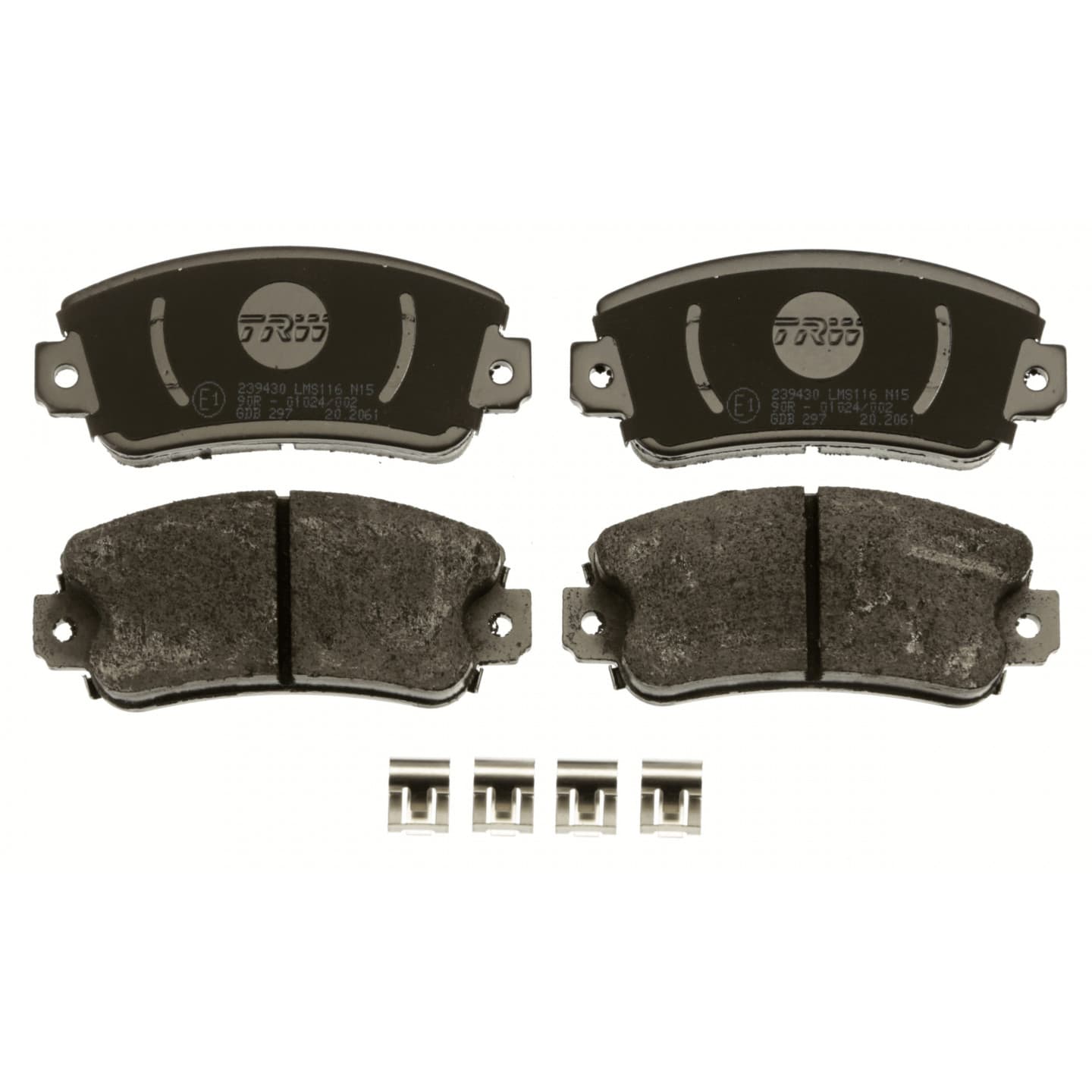 Brake pad set, front — Fiat Panda