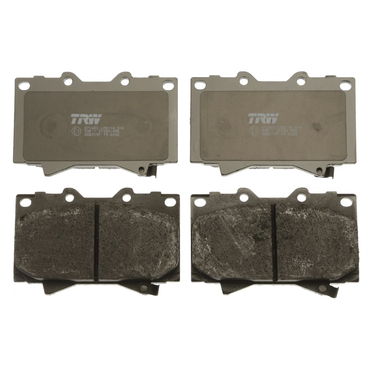 Brake pad set, front — Toyota Land Cruiser