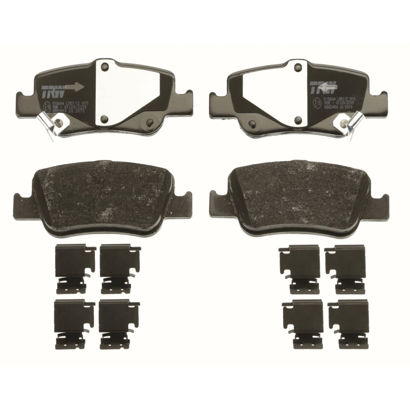 Brake pad set, rear — Toyota Auris, Corolla