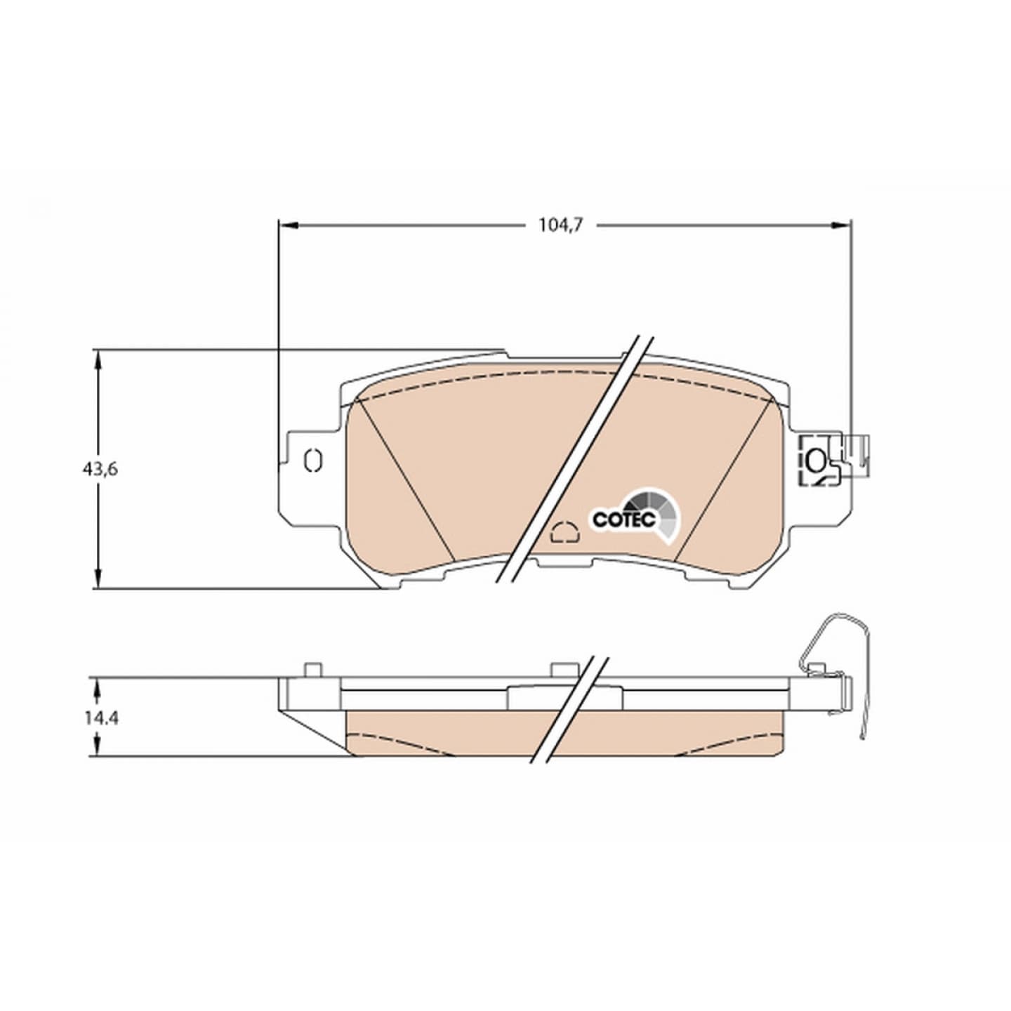 Brake pad set, rear — Mazda CX-3, CX-5