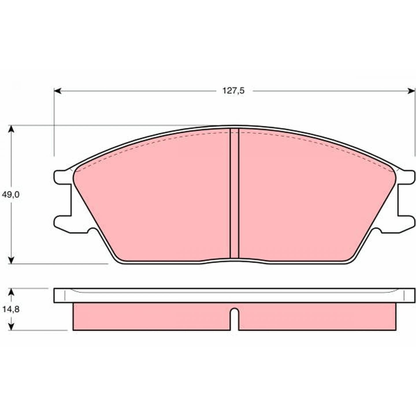 Brake pad set, front — Hyundai Accent, Getz, S Coupe
