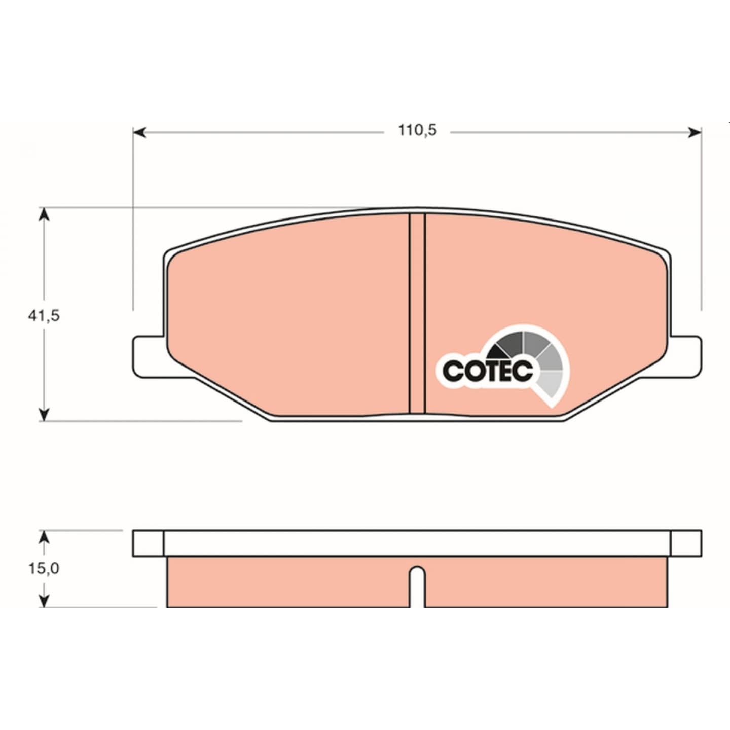 Brake pad set, front — Suzuki Jimny, Samurai, SJ410, SJ413